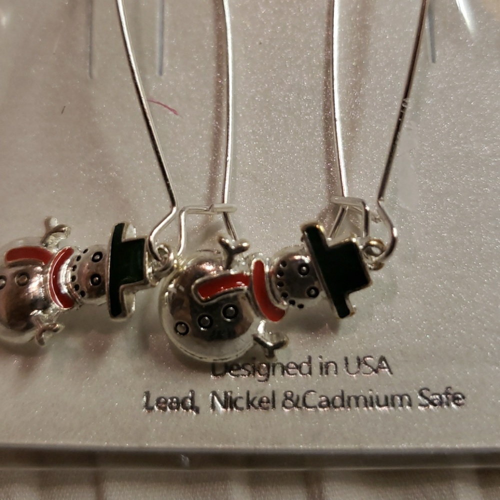 Snowman Earring Set - Picture 4 of 4